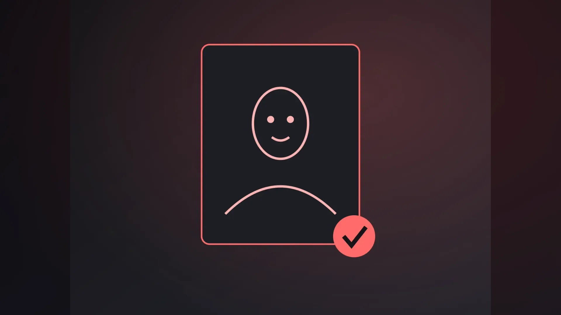LiveFaceSwap.io illustration of a front-facing reference portrait with a consent check mark